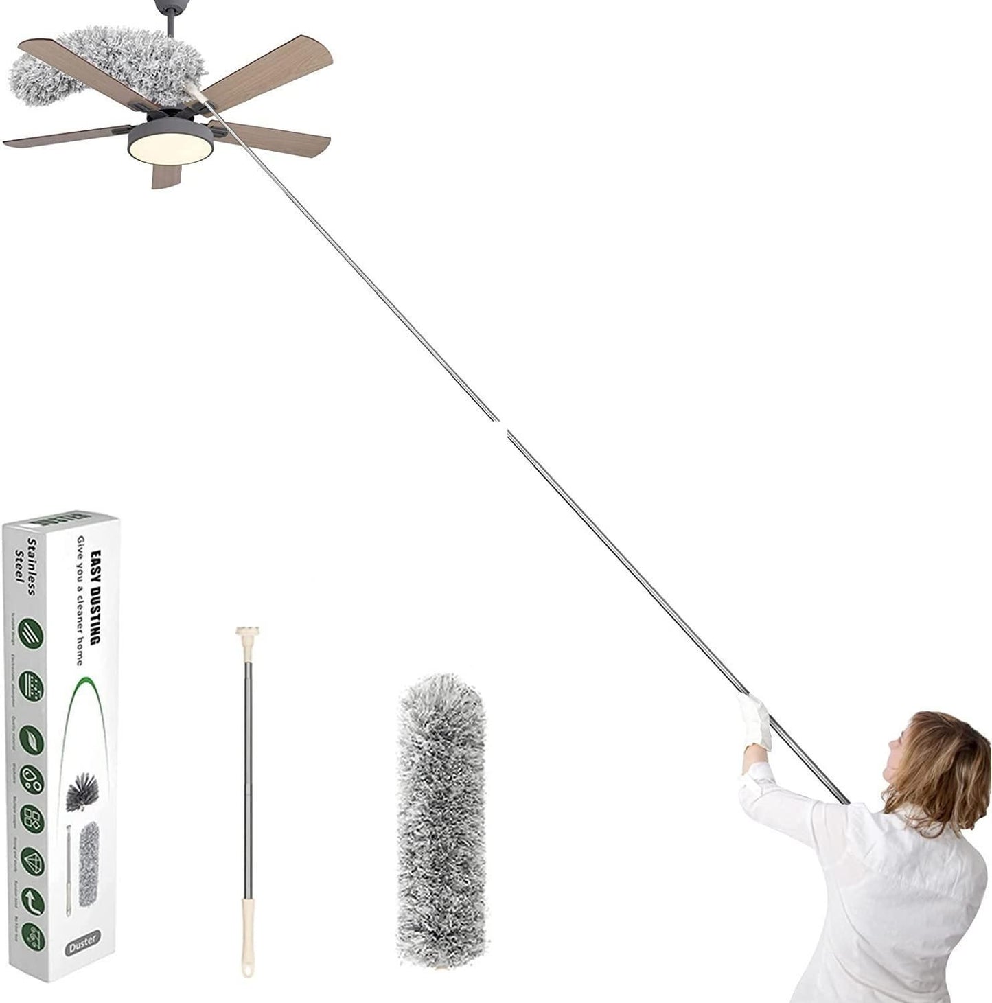Multi-Purpose Extendable Ceiling Fan Duster - Yuppme